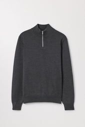 Melange Merino Half Zip Sweater Asket