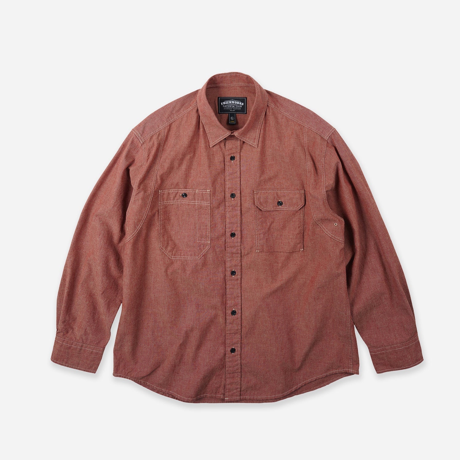 1920 S Chambray Work Shirt Red