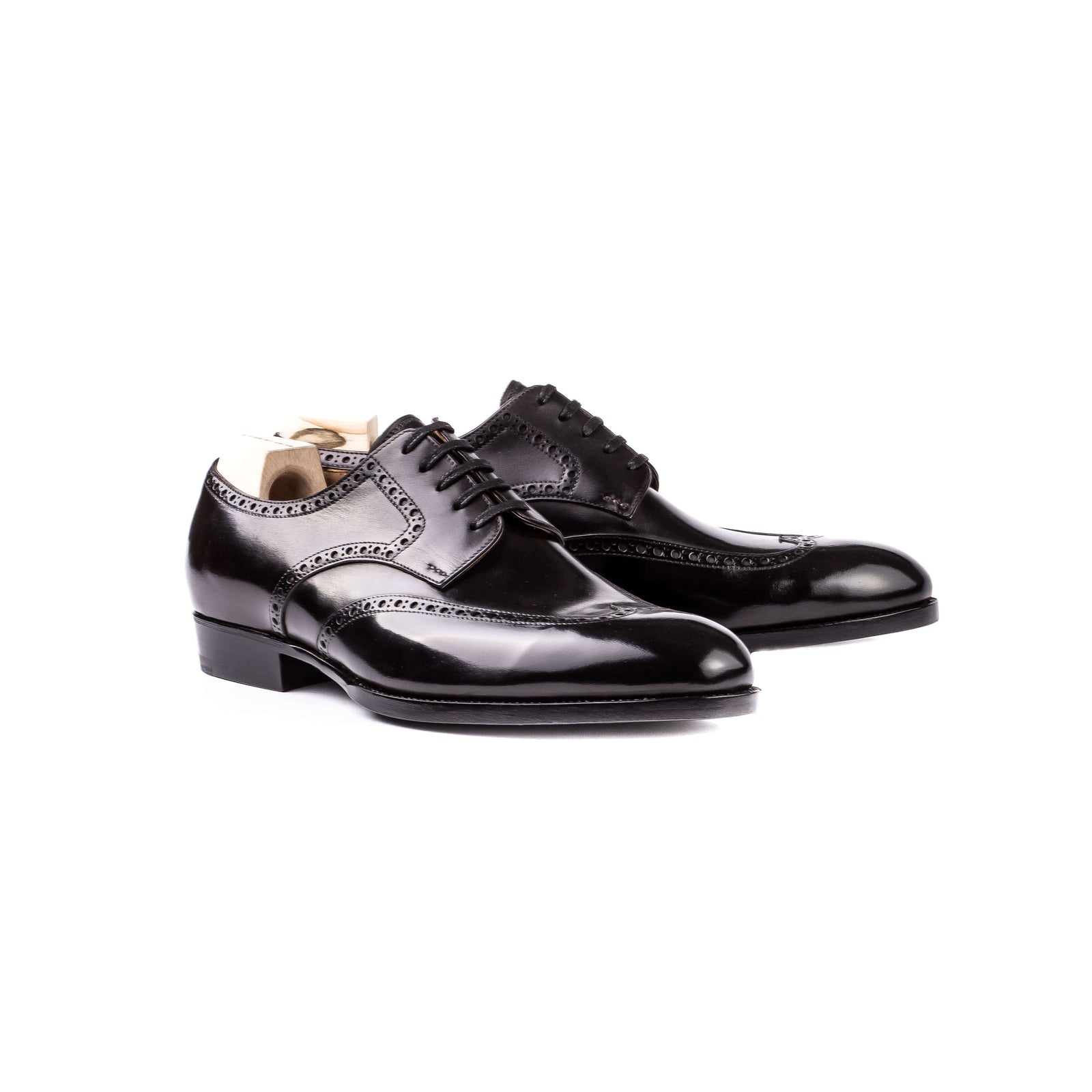 Long Wingtip Full Brogue Derby