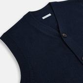 Cashmere V Neck Sleeveless Cardigan
