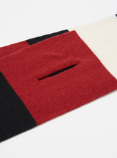 Red Ecru Soft Wool Deluxe Football Scarf
