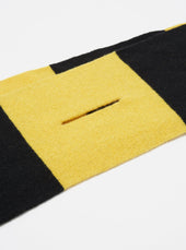 Yellow Soft Wool Deluxe Football Scarf