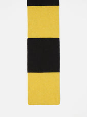 Yellow Soft Wool Deluxe Football Scarf