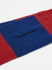 Red Blue Soft Wool Deluxe Football Scarf