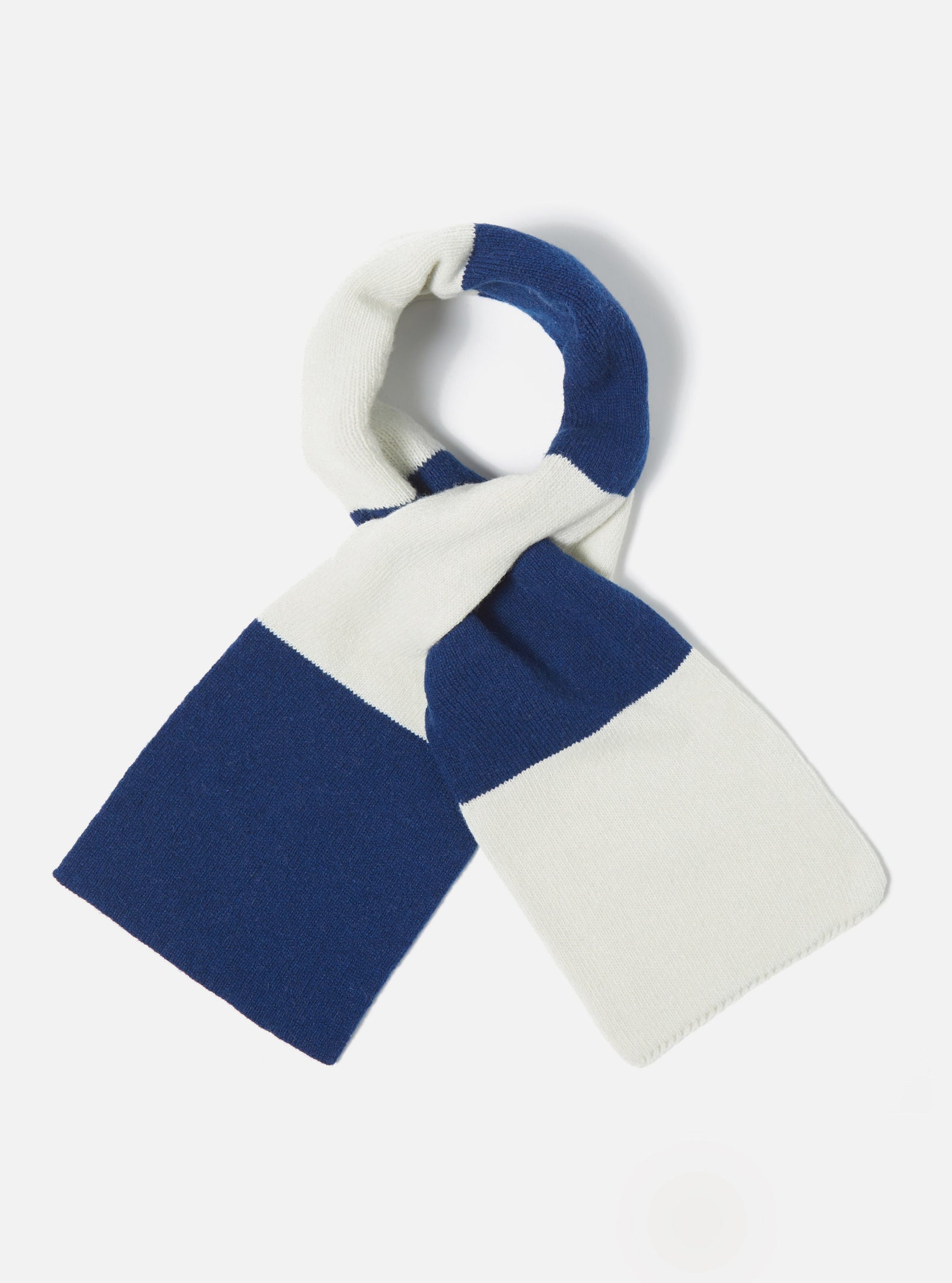 Blue Soft Wool Deluxe Football Scarf