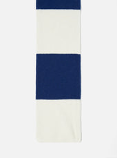 Blue Soft Wool Deluxe Football Scarf