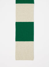 Beige Green Soft Wool Deluxe Football Scarf
