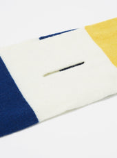 Yellow Blue Soft Wool Deluxe Football Scarf