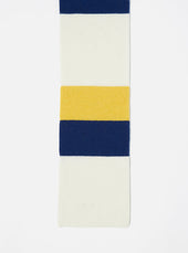 Yellow Blue Soft Wool Deluxe Football Scarf