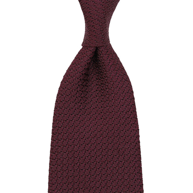 Grenadine / Garza Grossa Tie - Burgundy - Hand-Rolled