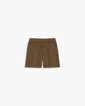 Brown Vibra Terry Shorts