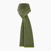 And Chartreuse Lemon Hexagon Cashmere Knitted Scarf