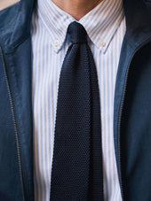 Dark Blue Knitted Tie