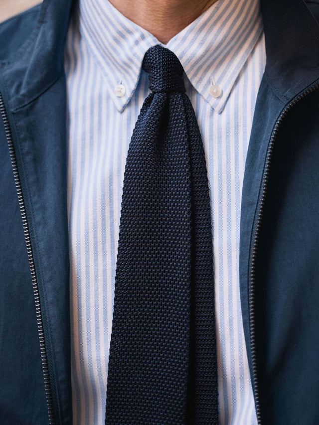 Dark Blue Knitted Tie