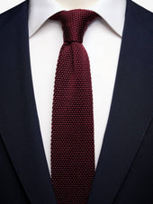 Dark Burgundy Knitted Tie