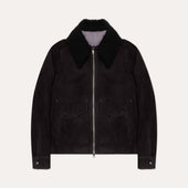 Black Suede Flight Jacket