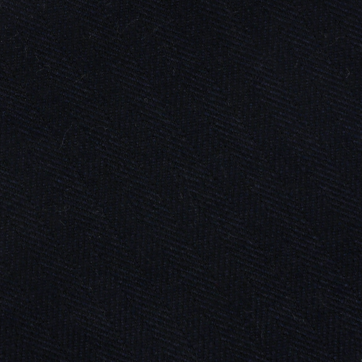 Herringbone Bespoke Wool Tie Midnight