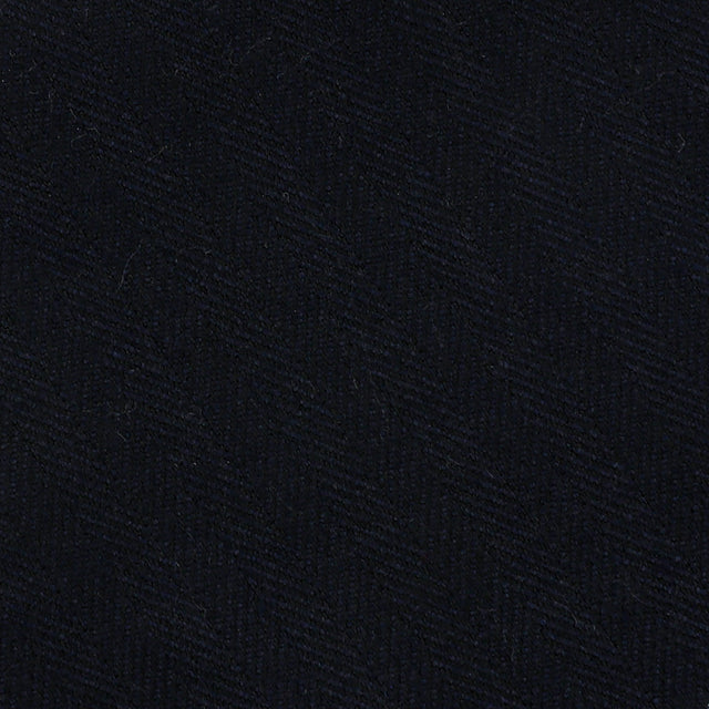 Herringbone Bespoke Wool Tie - Midnight