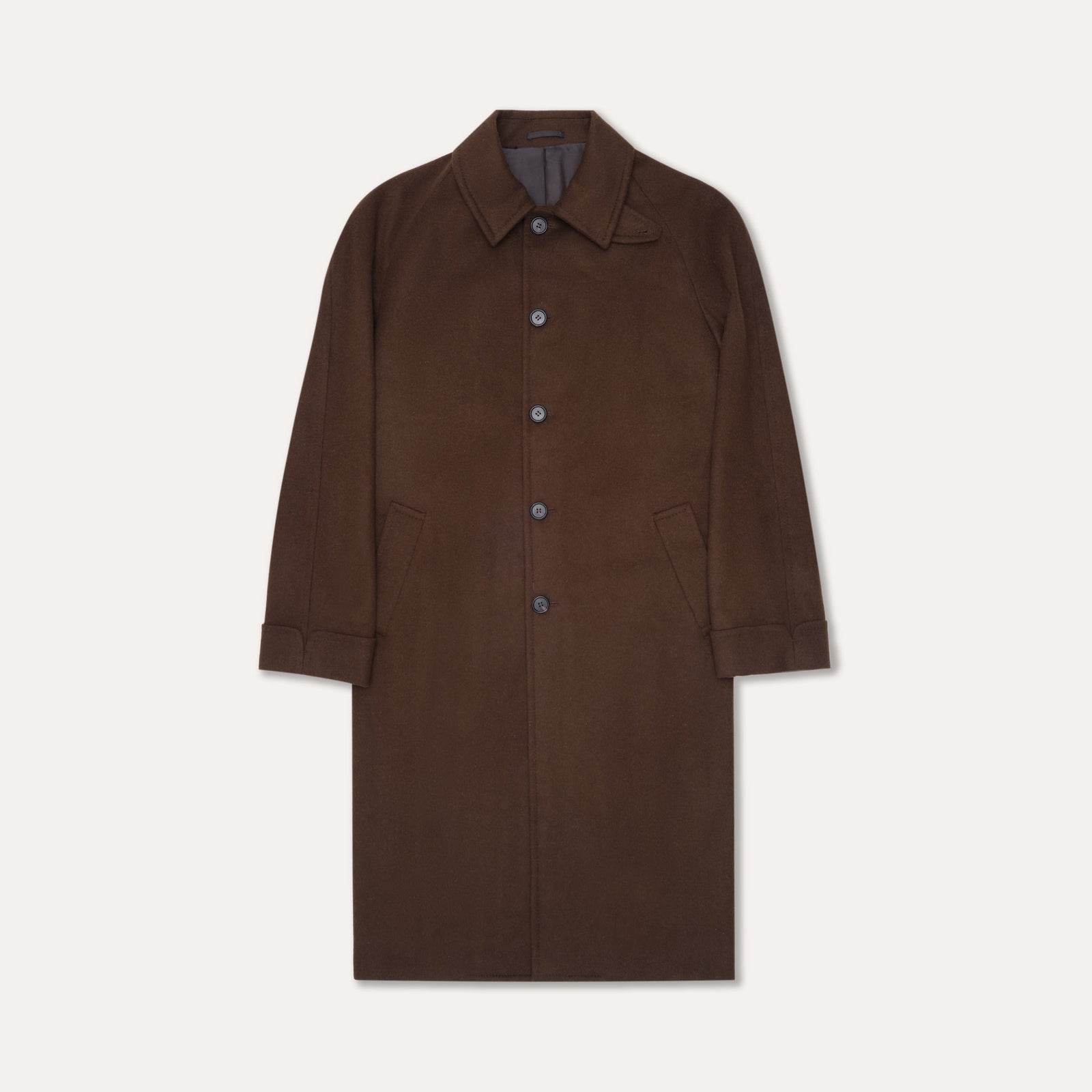 Belted Balmacaan In Loden Wool
