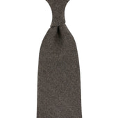 Plain Cashmere Tie - Hazelnut - Hand-Rolled