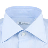 Poplin Semi Spread Shirt Light Hairline Stripe