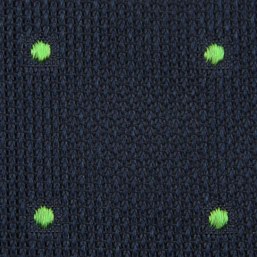 Dotted Grenadine Garza Fina Bespoke Tie Midnight Green