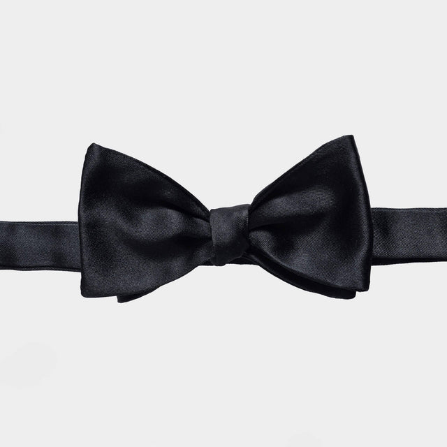 The Black Carlo Silk Bow Tie