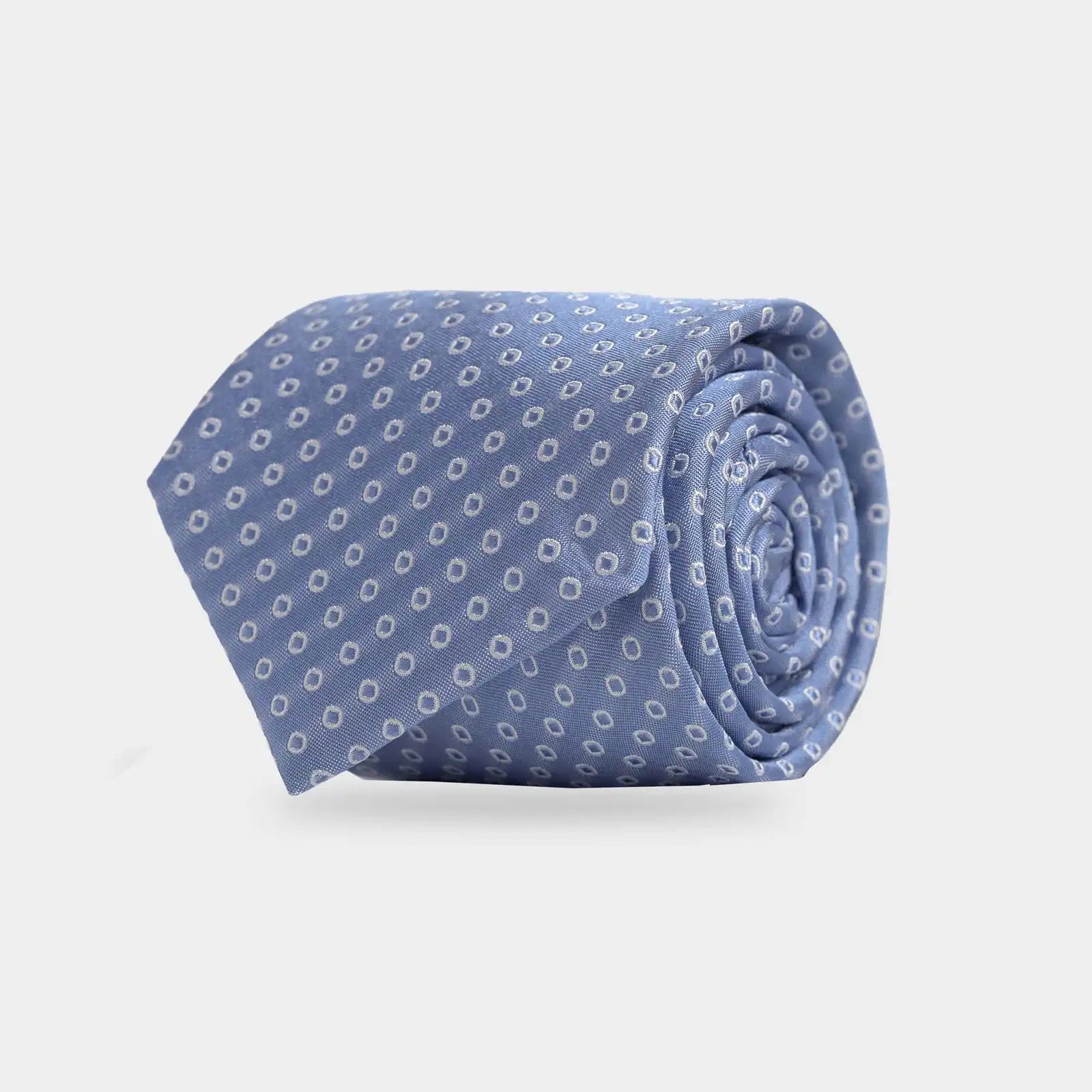 The Light Blue Fonda Dot Silk Tie