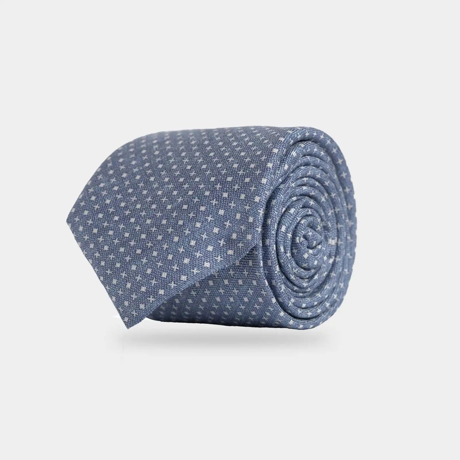 The Soft Blue Farina Silk Linen Tie