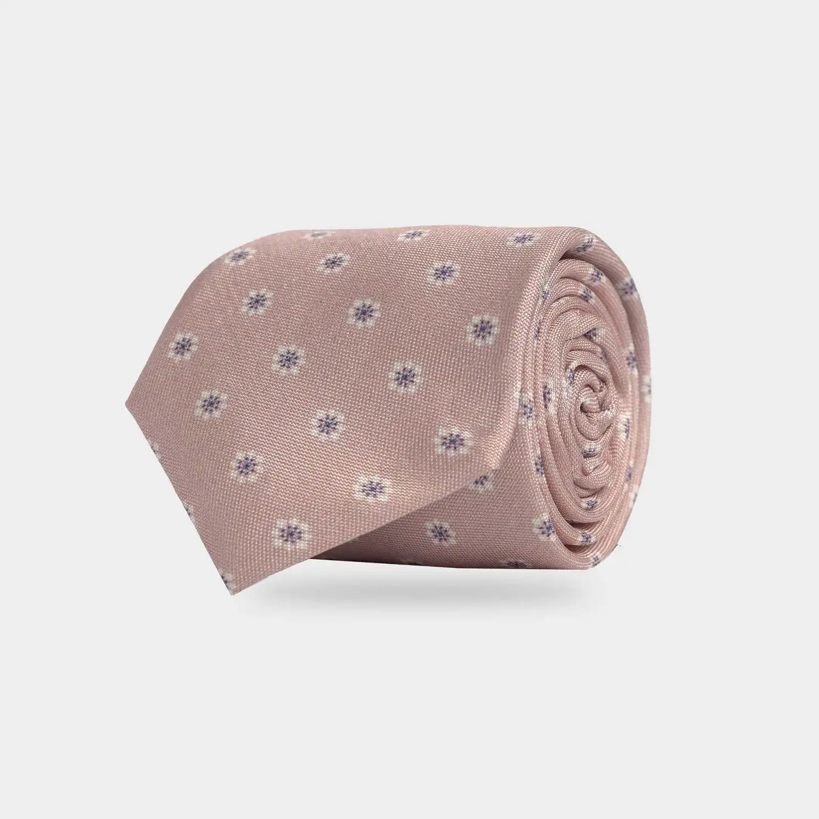 The Light Pink Moretti Floral Silk Tie