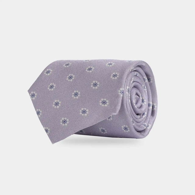 The Lavender Moretti Floral Silk Tie