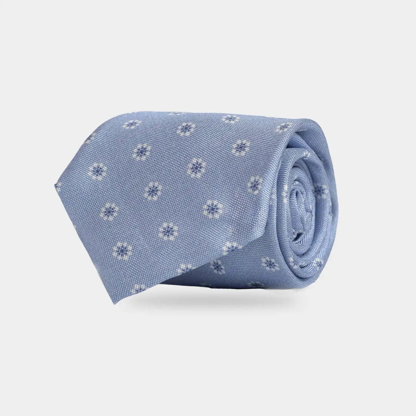 The Light Blue Moretti Floral Silk Tie