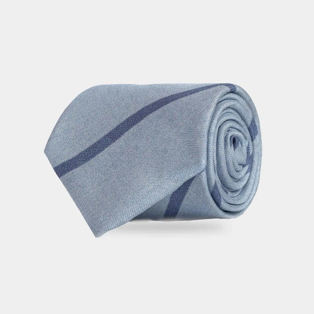 The Light Blue Pesaro Stripe Silk Tie