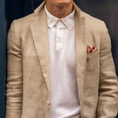 Long Sleeve Knitted Polo Shirt In