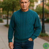 1B Cara Crew Neck Sweater – 100% Aran