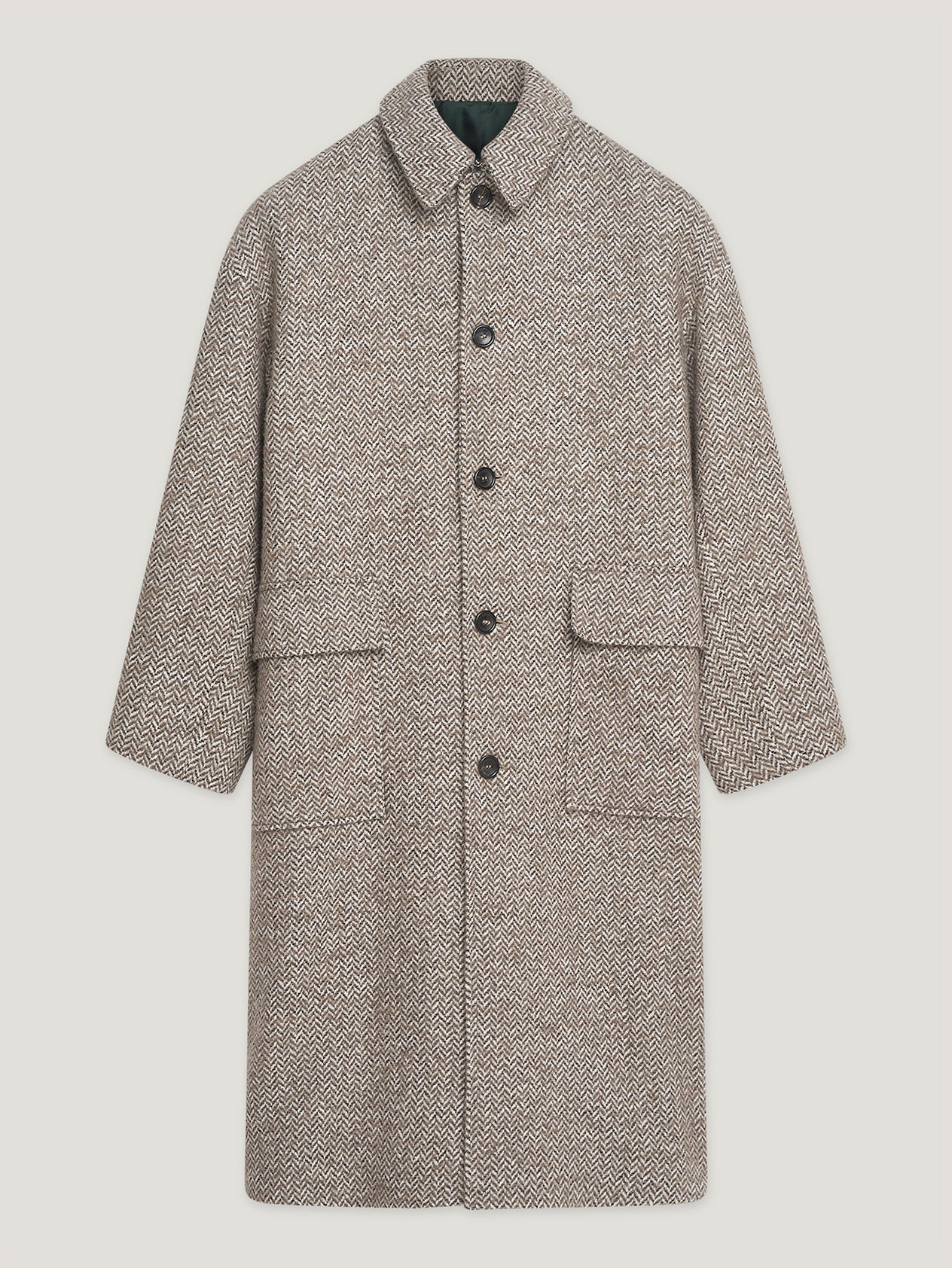 Natural Oversized Martingale Coat