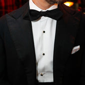 Diamond Point Barathea Bow Tie Silk