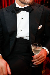 Smoking Tuxedo Set Bow Tie Cummerbund Pocket Square Braces Socks