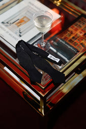 Diamond Point Barathea Bow Tie Silk