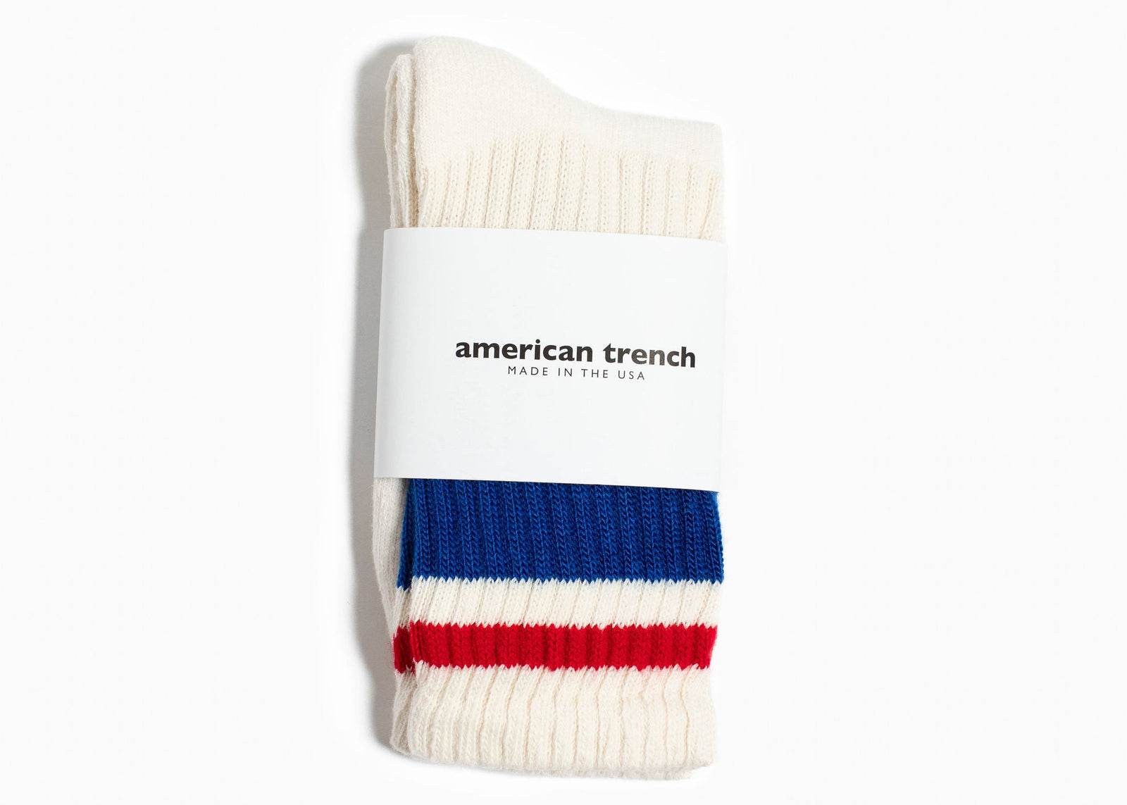 American Trench Retro Stripe Sock Royal Red