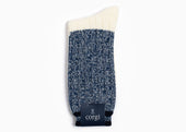 Corgi x Grant Stone Heavyweight Wool/Cotton Sock – Navy