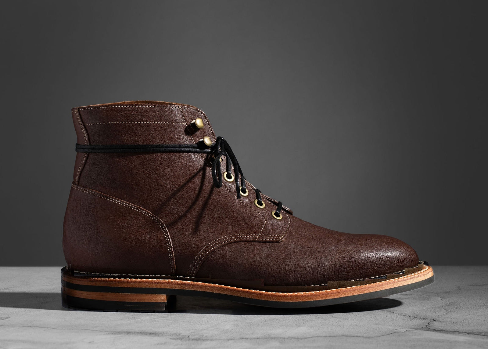 Diesel Boot Chocolate Washed Horsehide