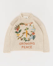 Twinsun Knit Rollneck - Ecru Growing Peace