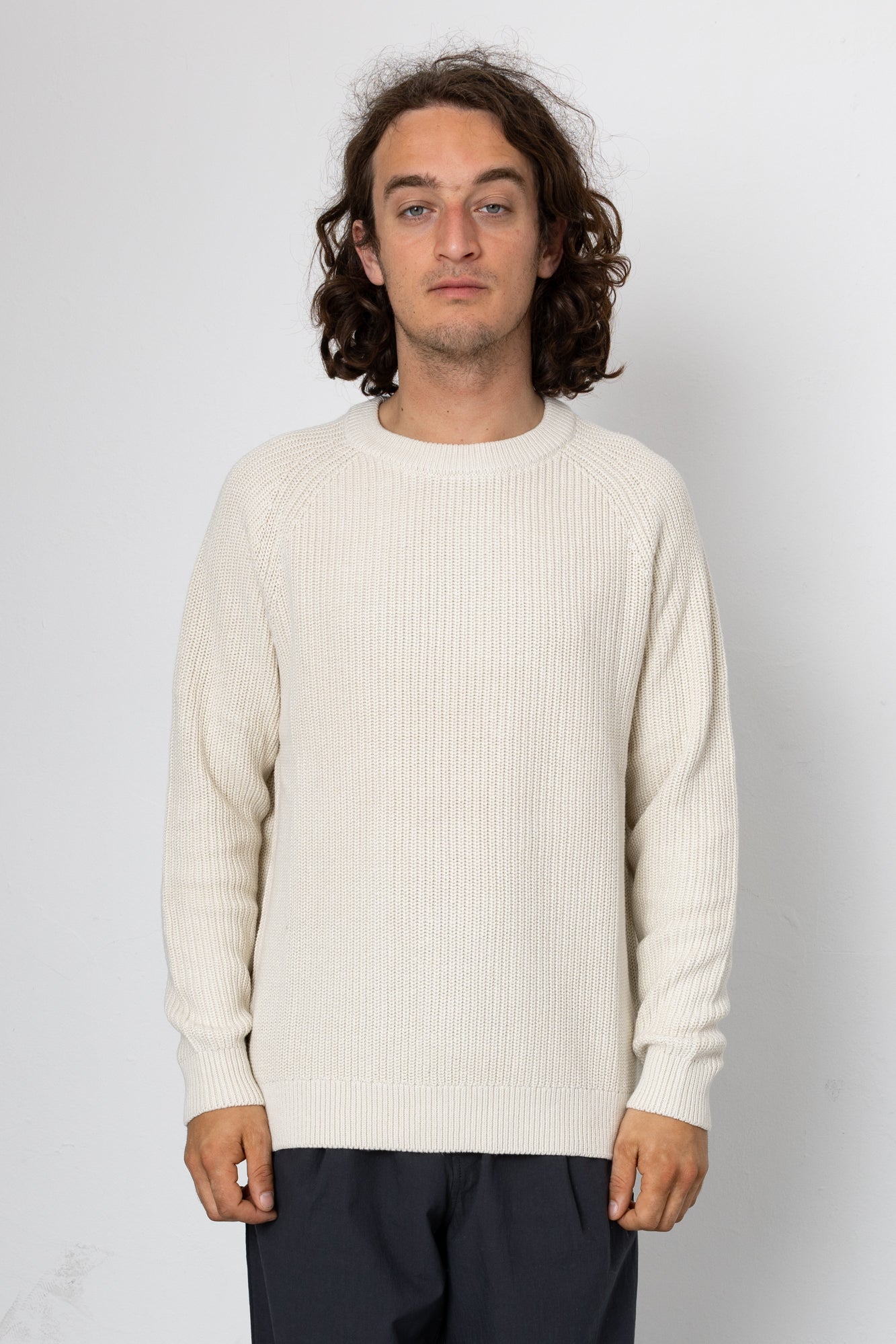 Hayley Raglan Crew - Ecru