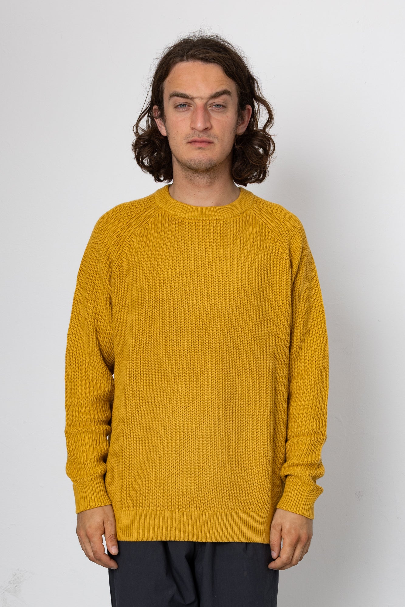 Hayley Raglan Crew - Mustard