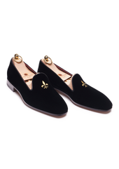 Blue Velvet Men's Slippers