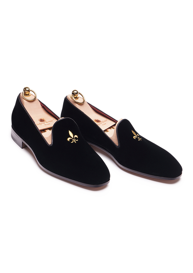 Blue Velvet Men's Slippers