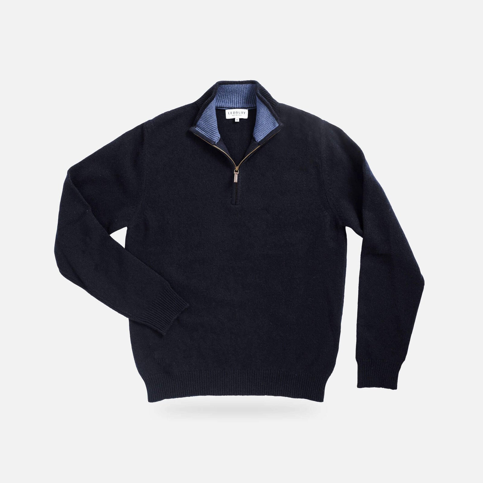 The Navy Ashton Quarter-Zip Sweater