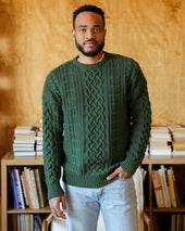 Ivy Cable Knit Sweater Forest Unisex