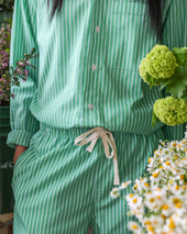 Pyjama Pant Green Stripe Unisex